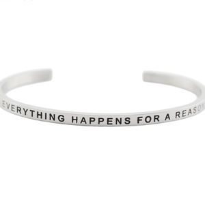 Inspirational bracelet: Everything Happens Reaaon